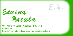 edvina matula business card